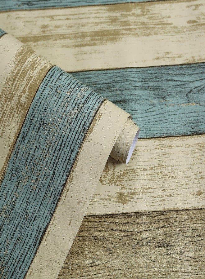 HOMEMATES Self-Adhesive Wallpaper Waterproof Old Furniture Vinyl Stickers Wooden Door Wardrobe Desktop PVC Wall Papers 45 X 304 CM- (Wooden Plank-2) - Image 2